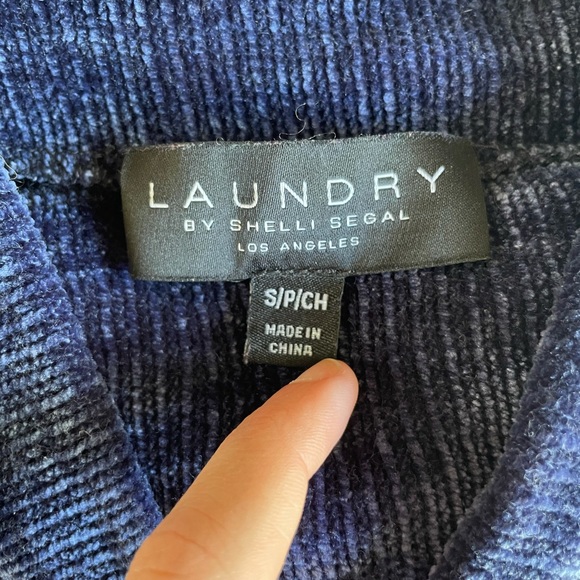 Vintage Mock Neck Corduroy Sweater - S - Picture 4 of 5